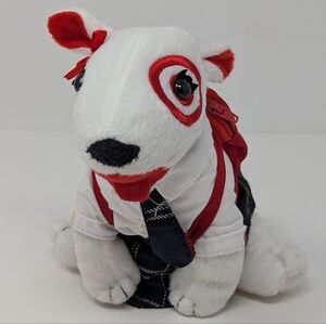 Target Dog Plush Girl with Backpack Bullseye